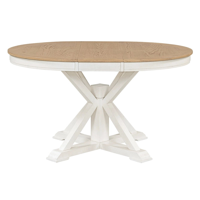 Retro Functional Extendable Dining Table with a 12  Leaf