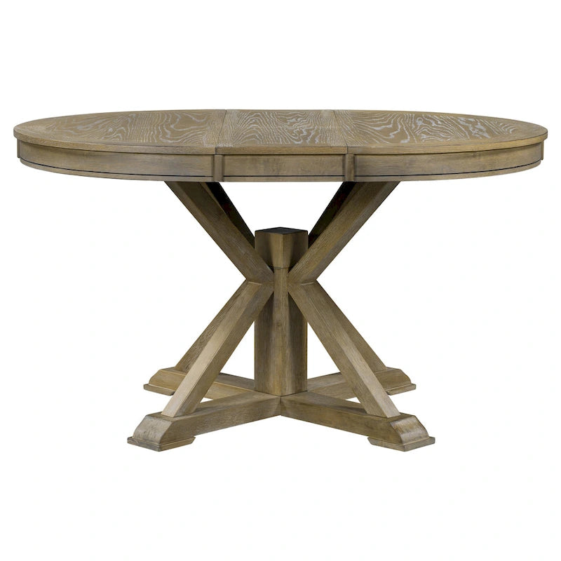 Retro Functional Extendable Dining Table with a 12  Leaf