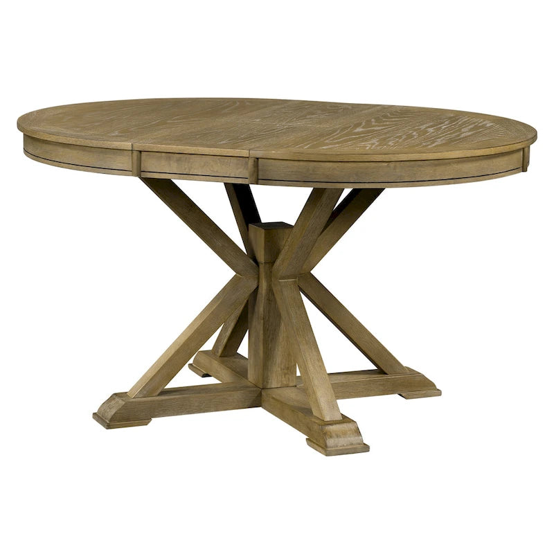 Retro Functional Extendable Dining Table with a 12  Leaf