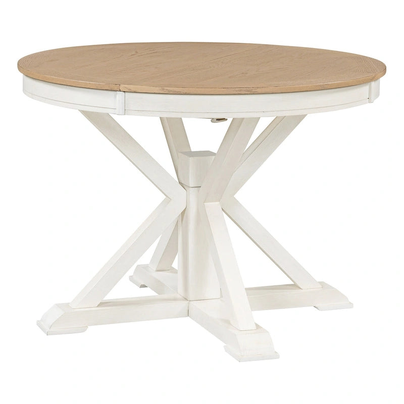 Retro Functional Extendable Dining Table with a 12  Leaf