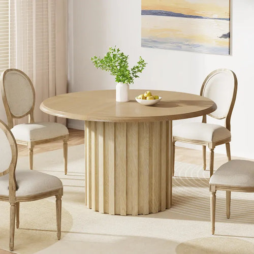 43.3 Inches Round Modern Dining Table for 4 for Dining Room