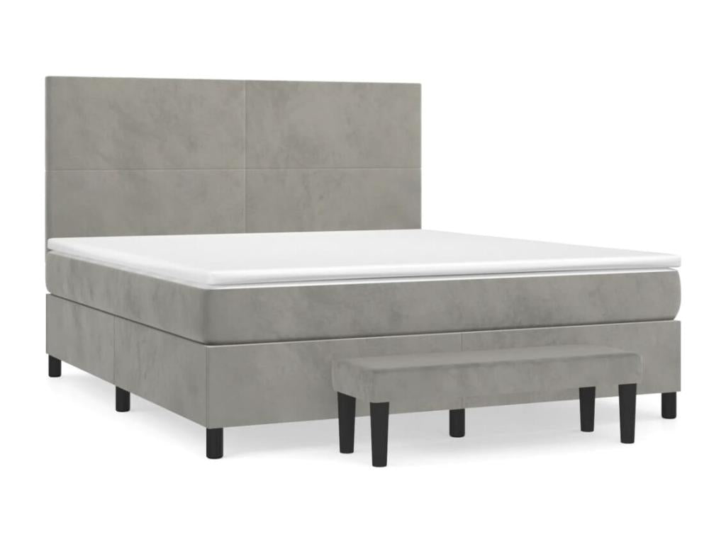 Gray Velvet Mattress, 180 x 200 cm