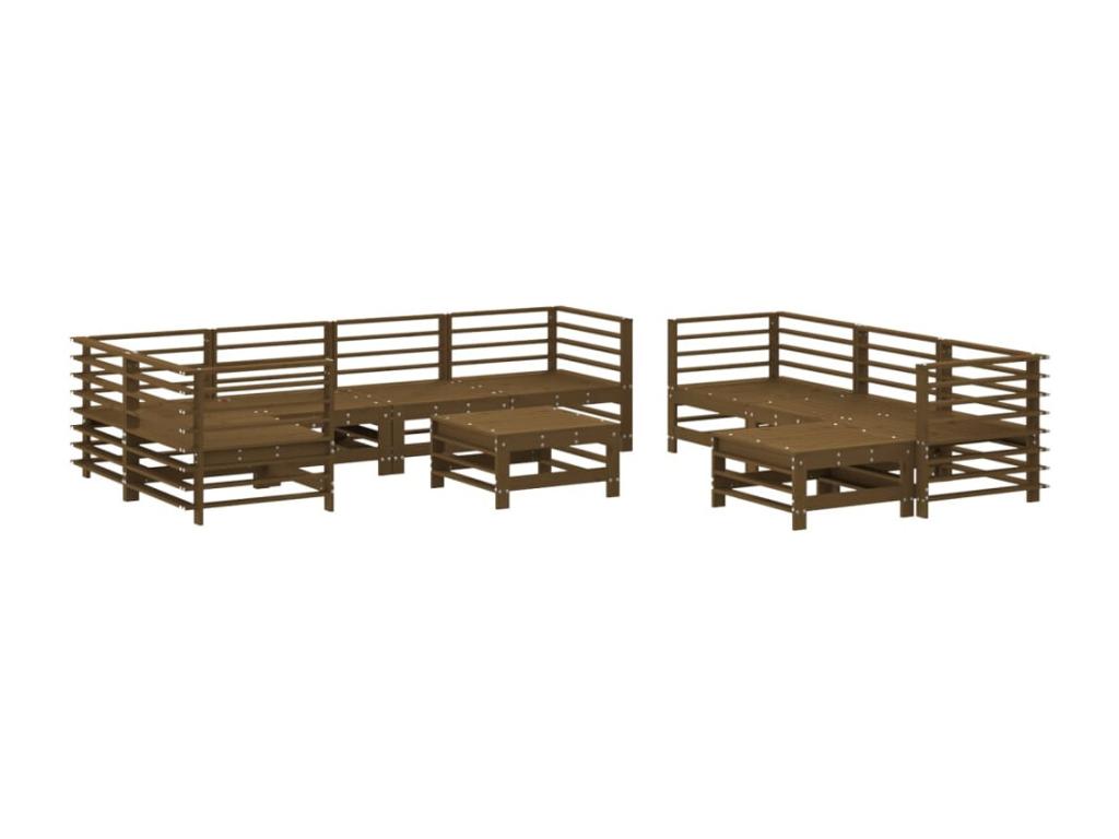 Brown Solid Wood Outdoor Furniture Set - dlz1766576469970