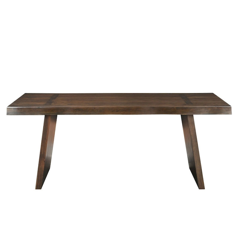 Riley Live Edge Solid Wood Double Pedestal Dining Table