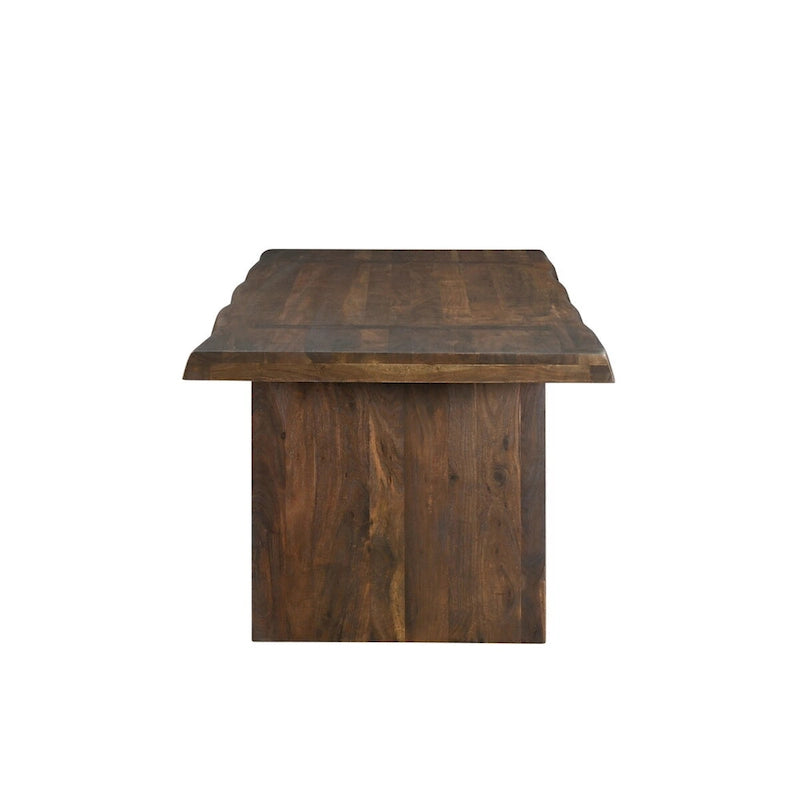 Riley Live Edge Solid Wood Double Pedestal Dining Table