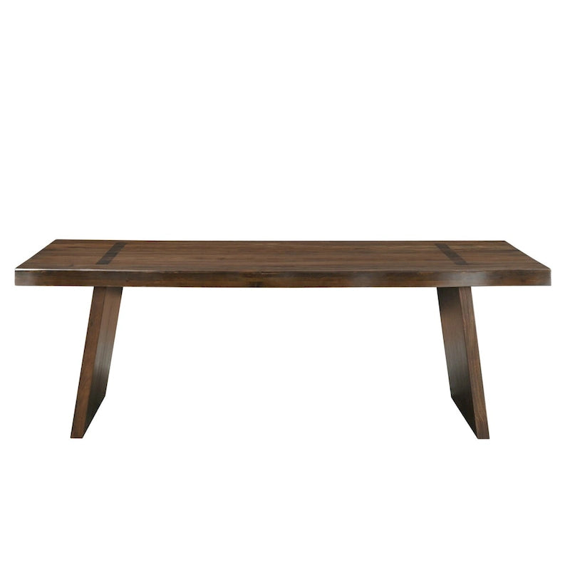 Riley Live Edge Solid Wood Double Pedestal Dining Table