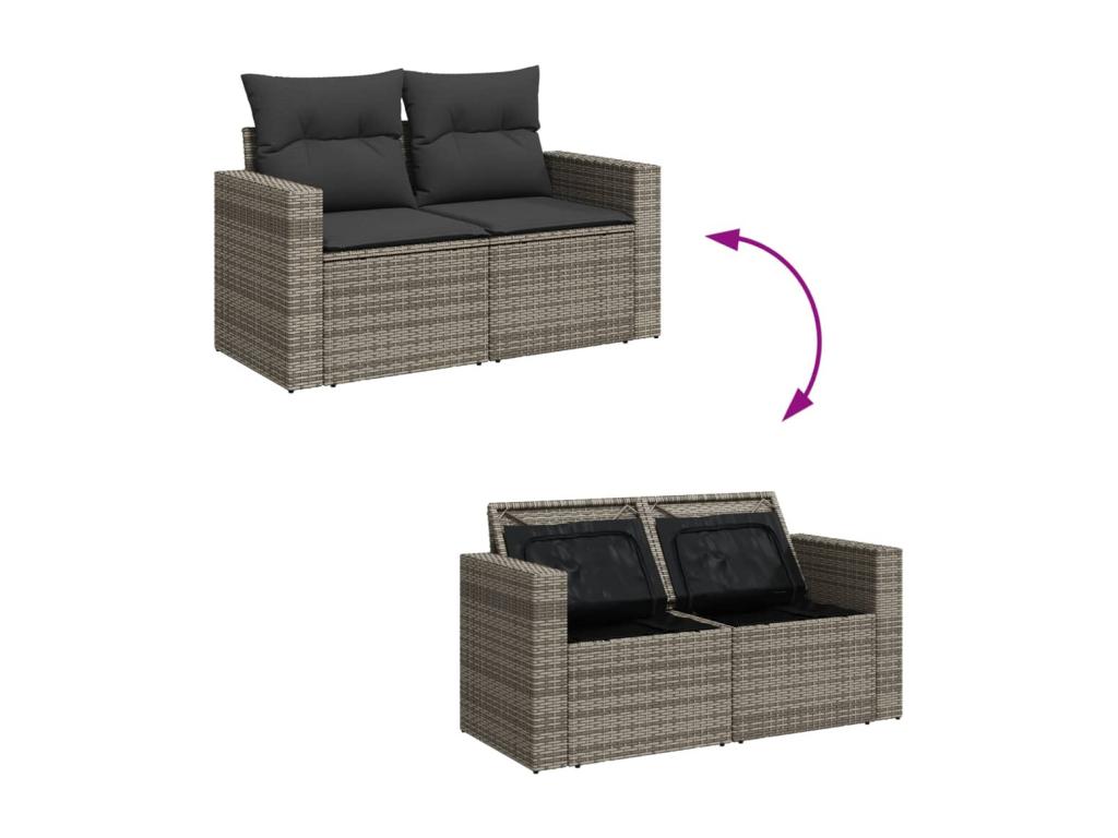 Gray Woven Resin Wicker Outdoor Furniture Set - dlz1766576096540