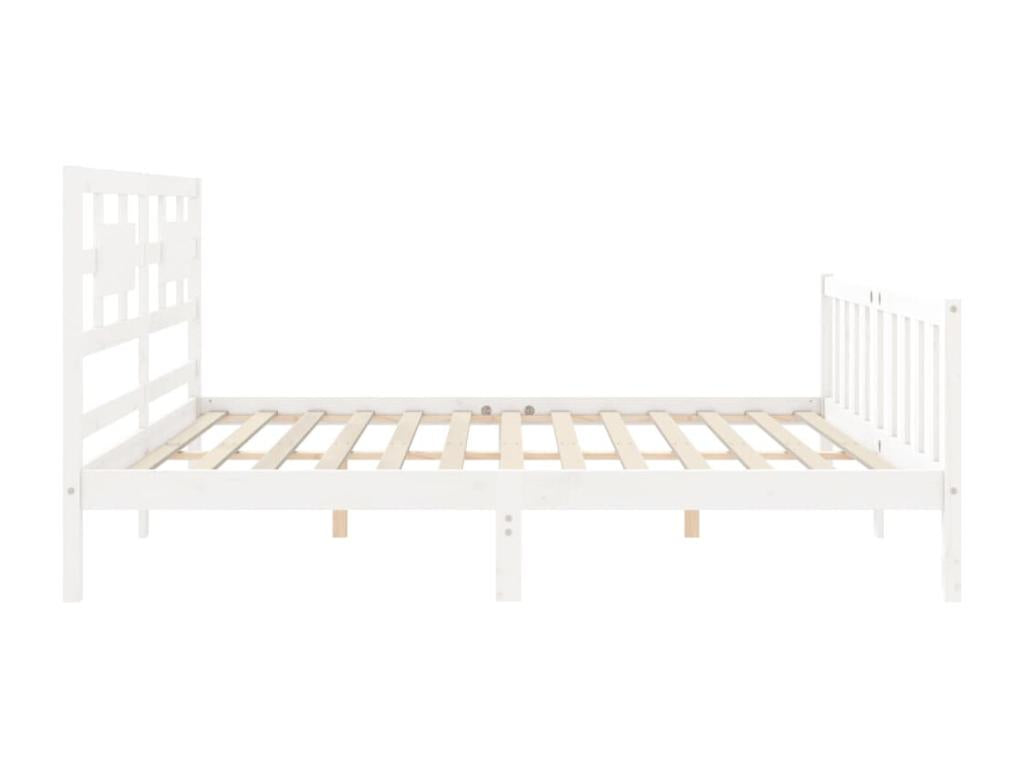 White Solid Wood Bed Frame