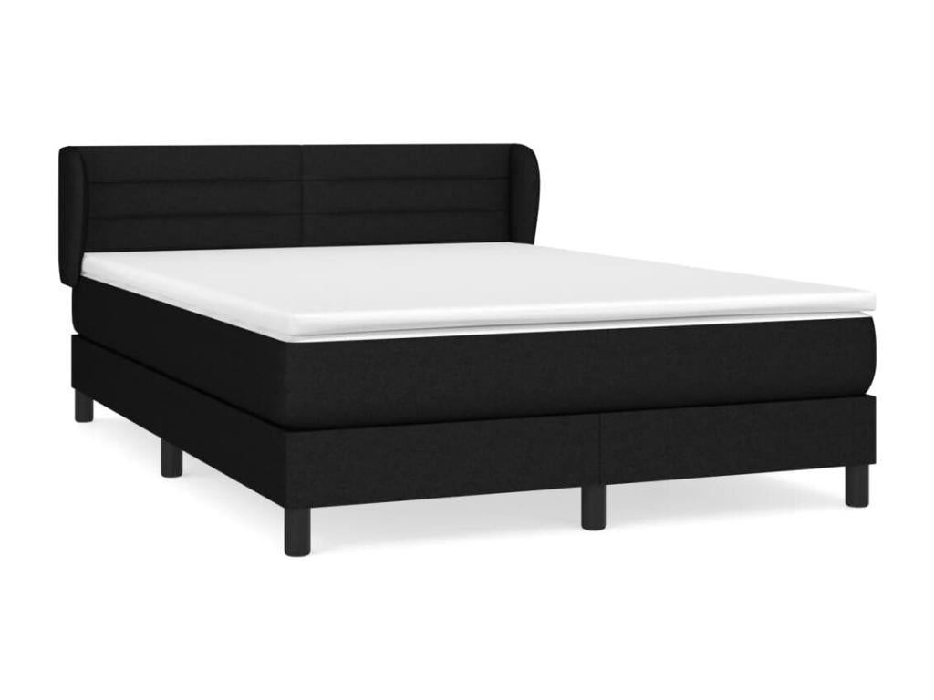 Black Fabric Mattress, 140 x 200 cm