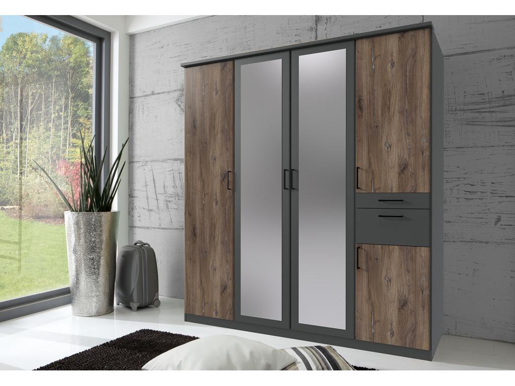 Natural Oak Wood Wardrobe