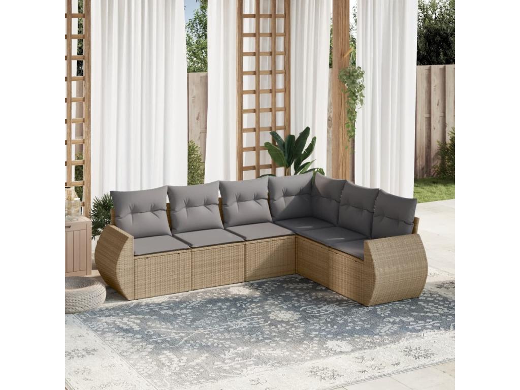Beige Woven Resin Wicker Outdoor Furniture Set - dlz1766576166984
