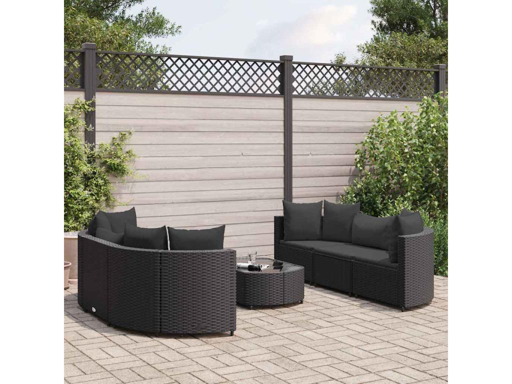 Black Woven Resin Wicker Outdoor Furniture Set - dlz1766576437629