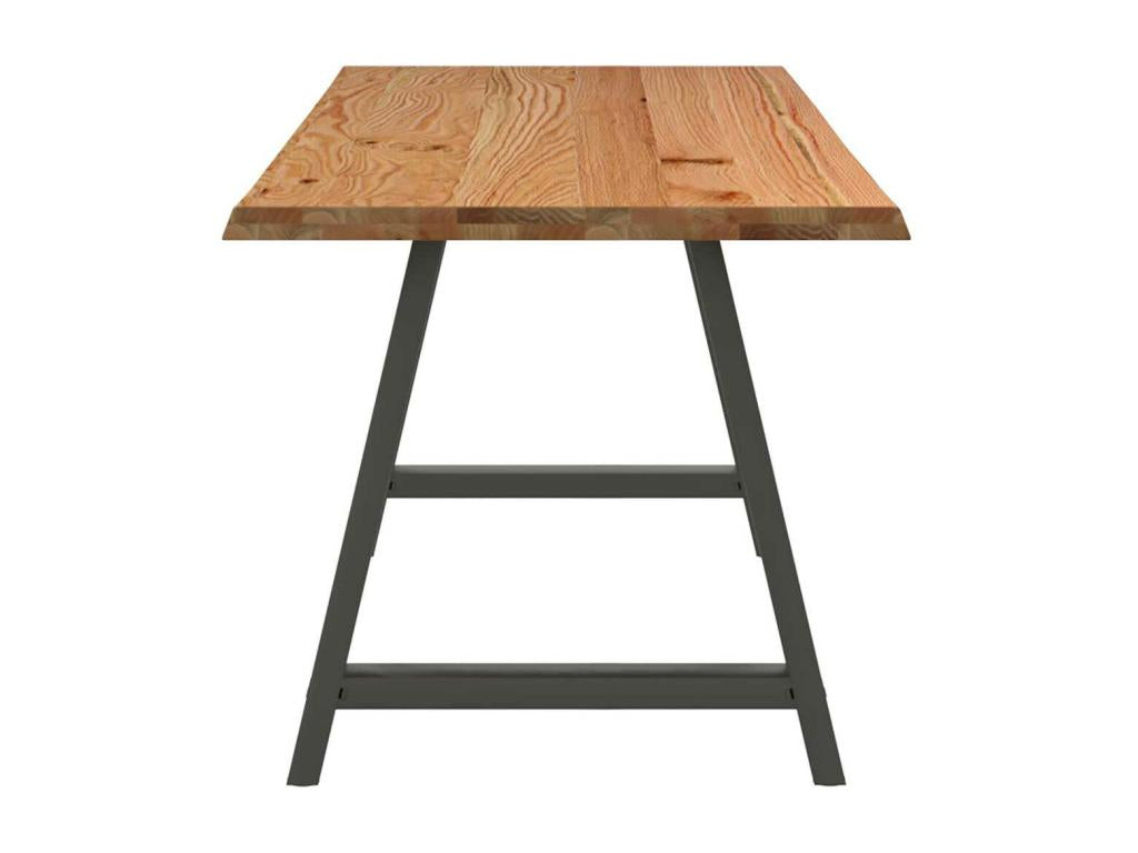 Brown Oak Wood Dining Table