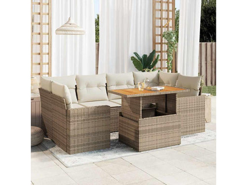 Beige Woven Resin Wicker Outdoor Furniture Set - dlz1766575969098