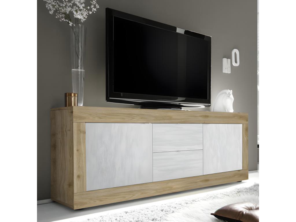 Natural Oak Wood TV Stand