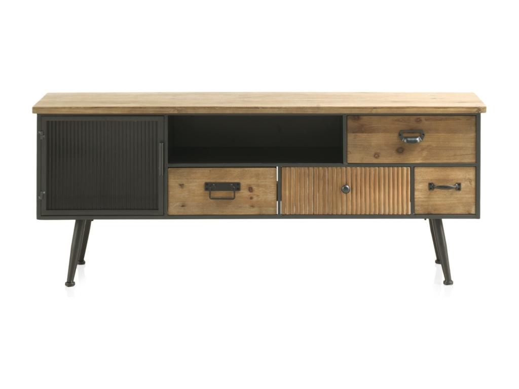 Black Metal TV Stand