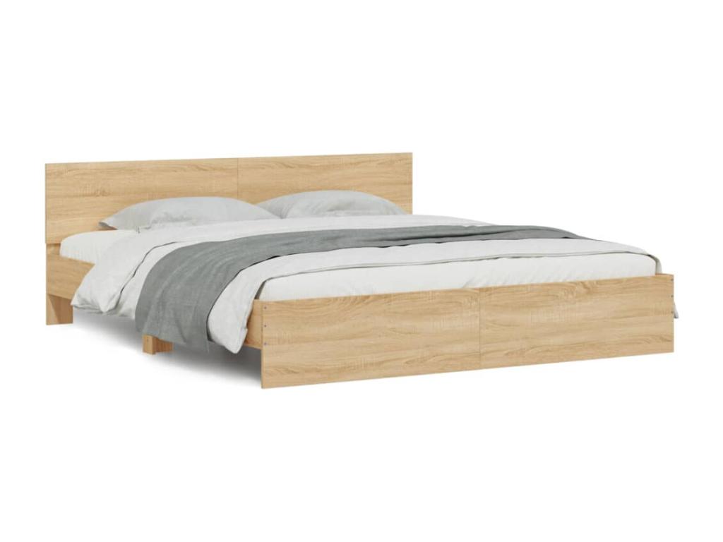Brown Oak Wood Mattress, 160 x 200 cm