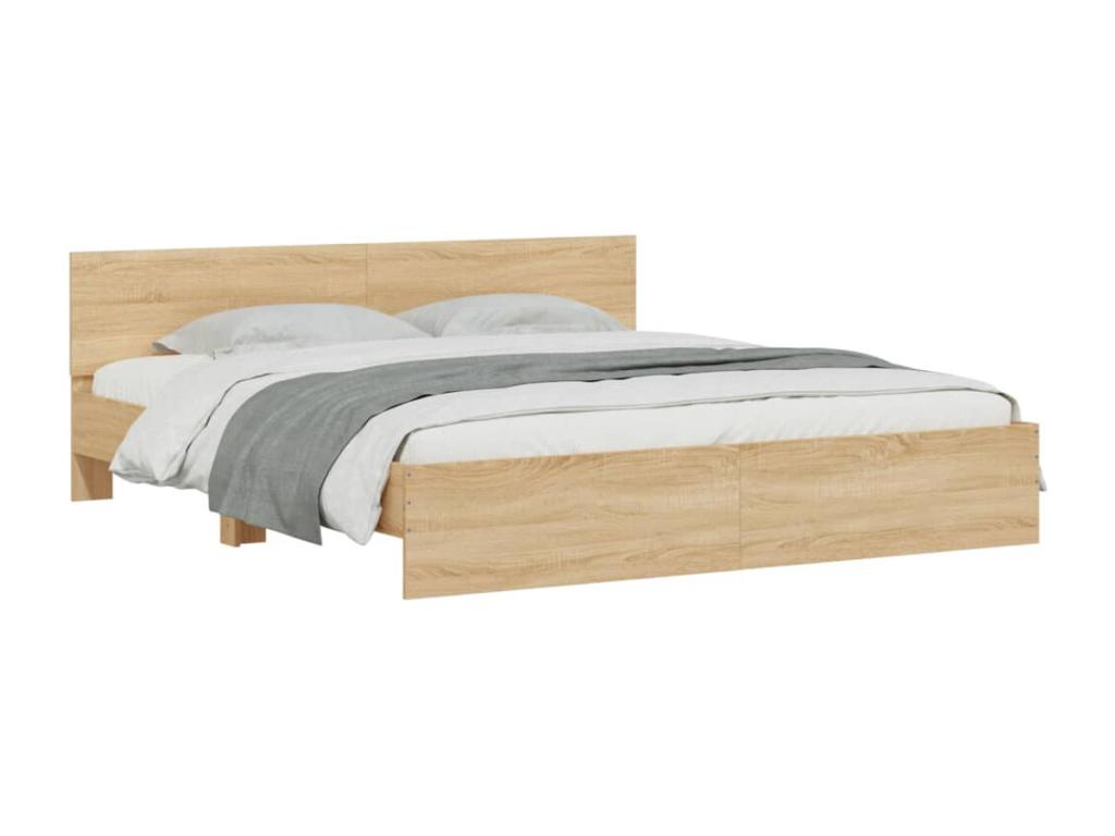 Brown Oak Wood Mattress, 160 x 200 cm