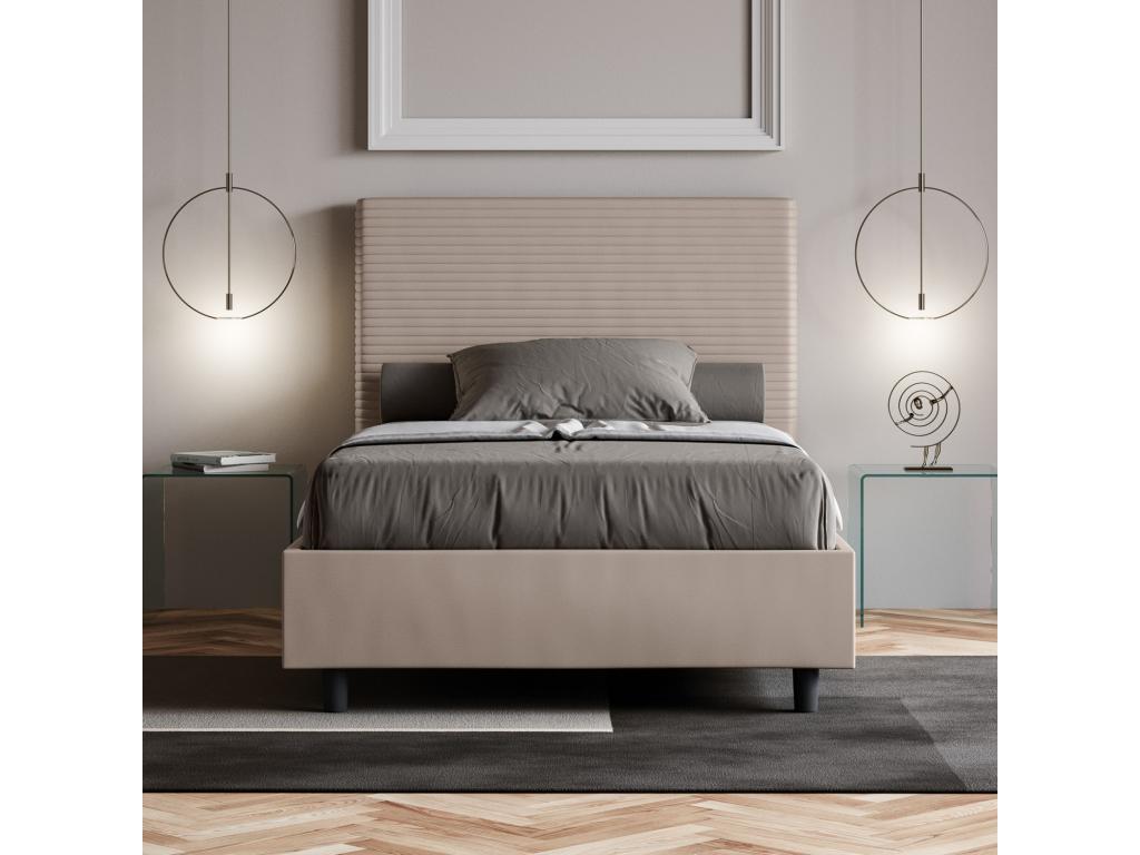 Faux Leather Bed, 120 x 190 cm