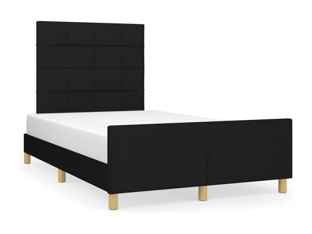 Black Fabric Bed Frame, 120 x 190 cm