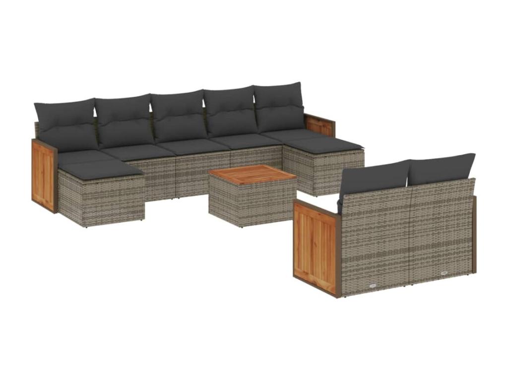 Gray Woven Resin Wicker Outdoor Furniture Set - dlz1766576174648