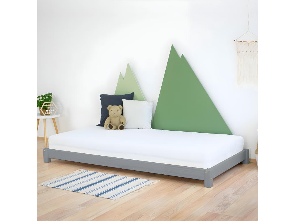 Gray Bed, 120 x 190 cm