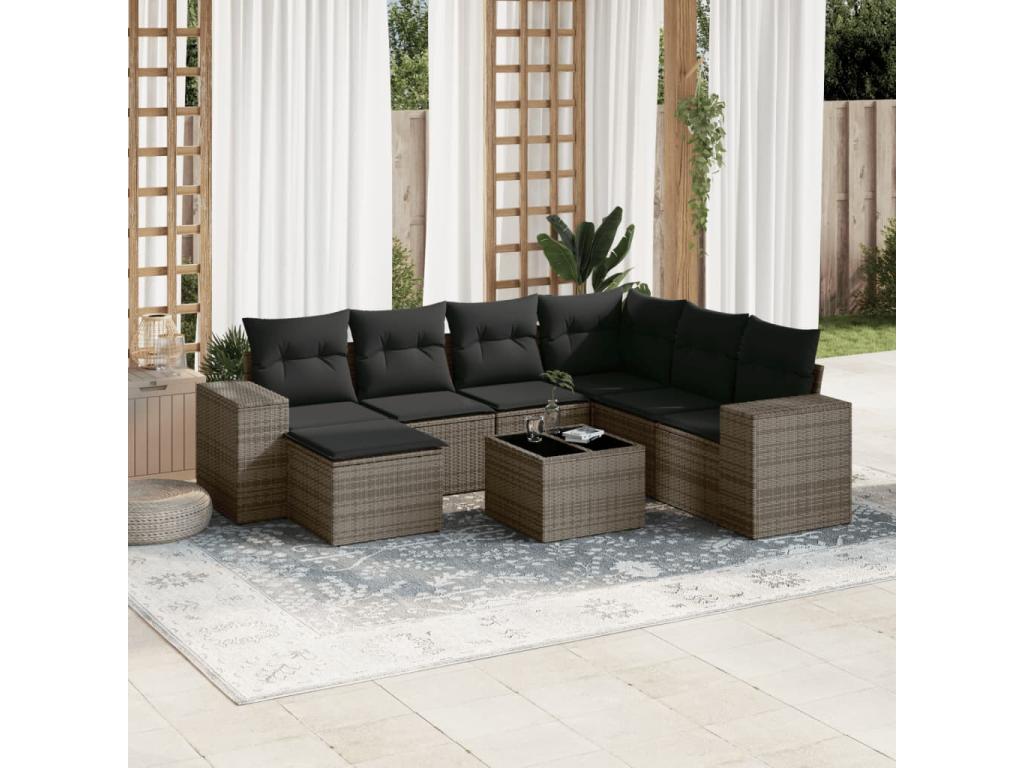 Gray Woven Resin Wicker Outdoor Furniture Set - dlz1766576012650