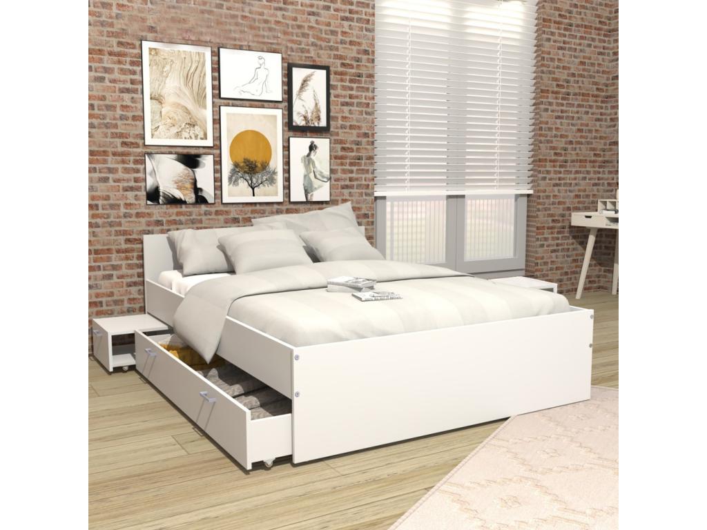 White Bed, 140 x 190 cm - dlz1766576307383