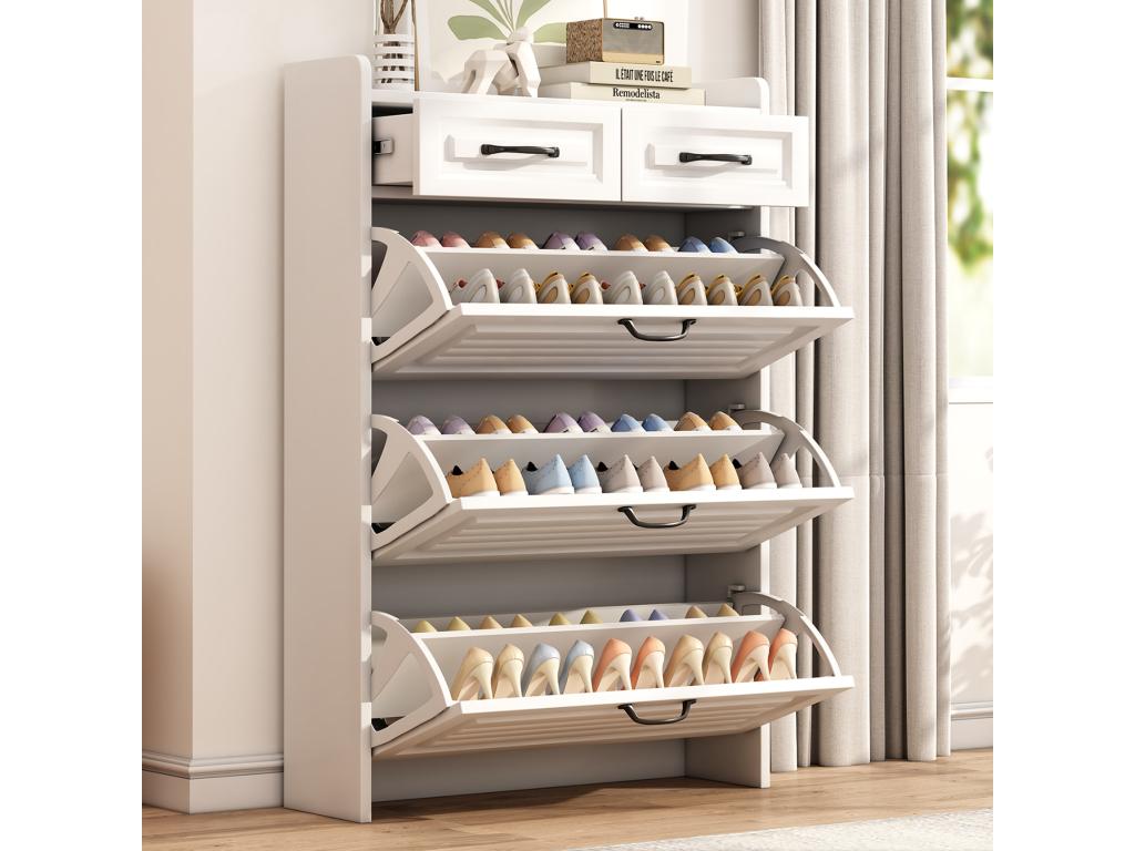 White Metal Dresser, 80 x 23.5 x 120 cm