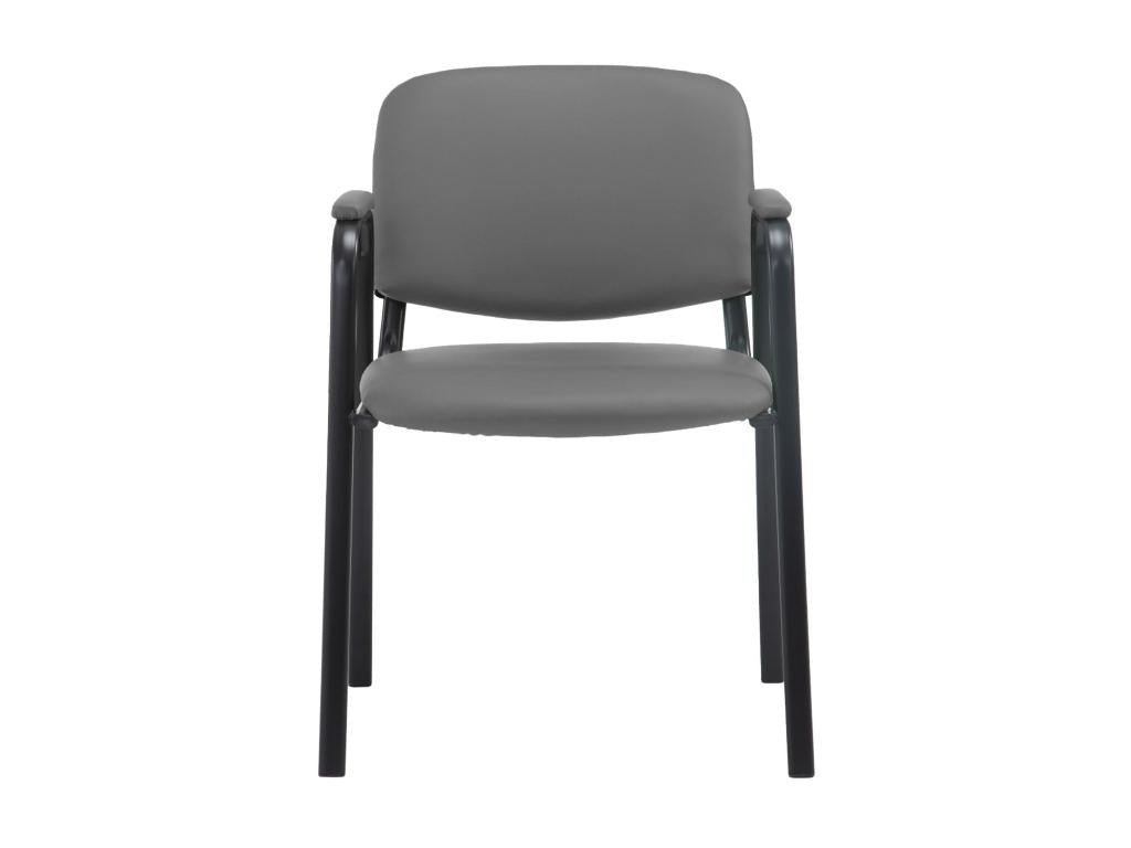 Gray Faux Leather Chair