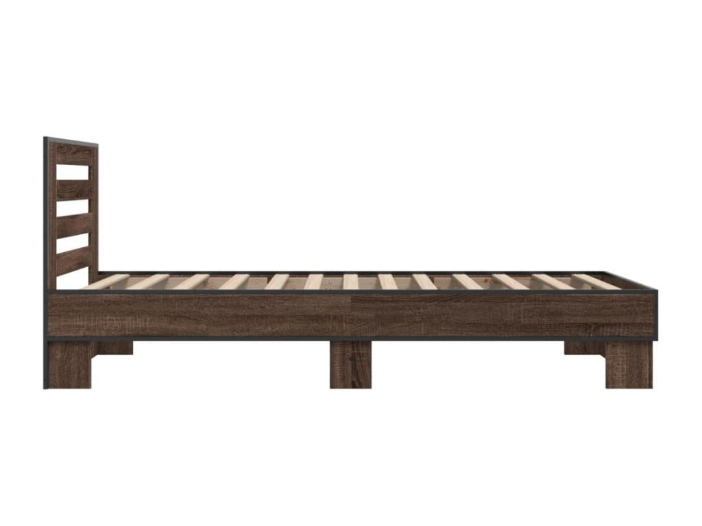 Brown Engineered Wood Bed Frame, 100 x 200 cm