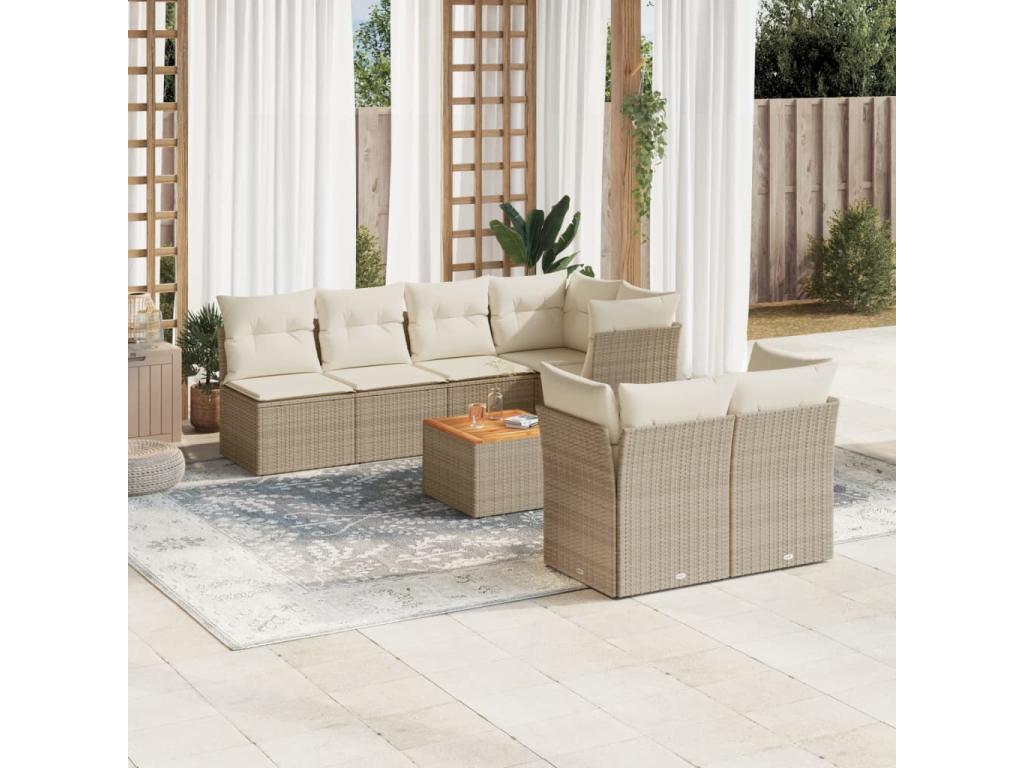 Beige Woven Resin Wicker Outdoor Furniture Set - dlz1766576474917