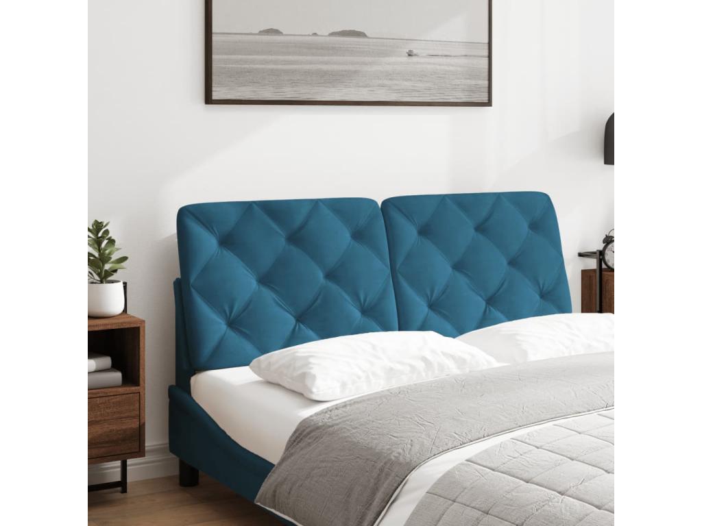 Blue Velvet Bed - dlz1766576206875
