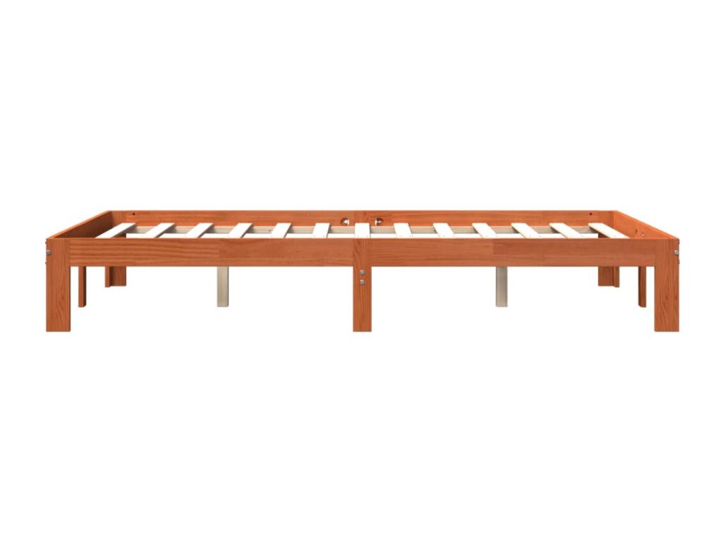 Brown Pine Wood Bed Frame, 120 x 200 cm