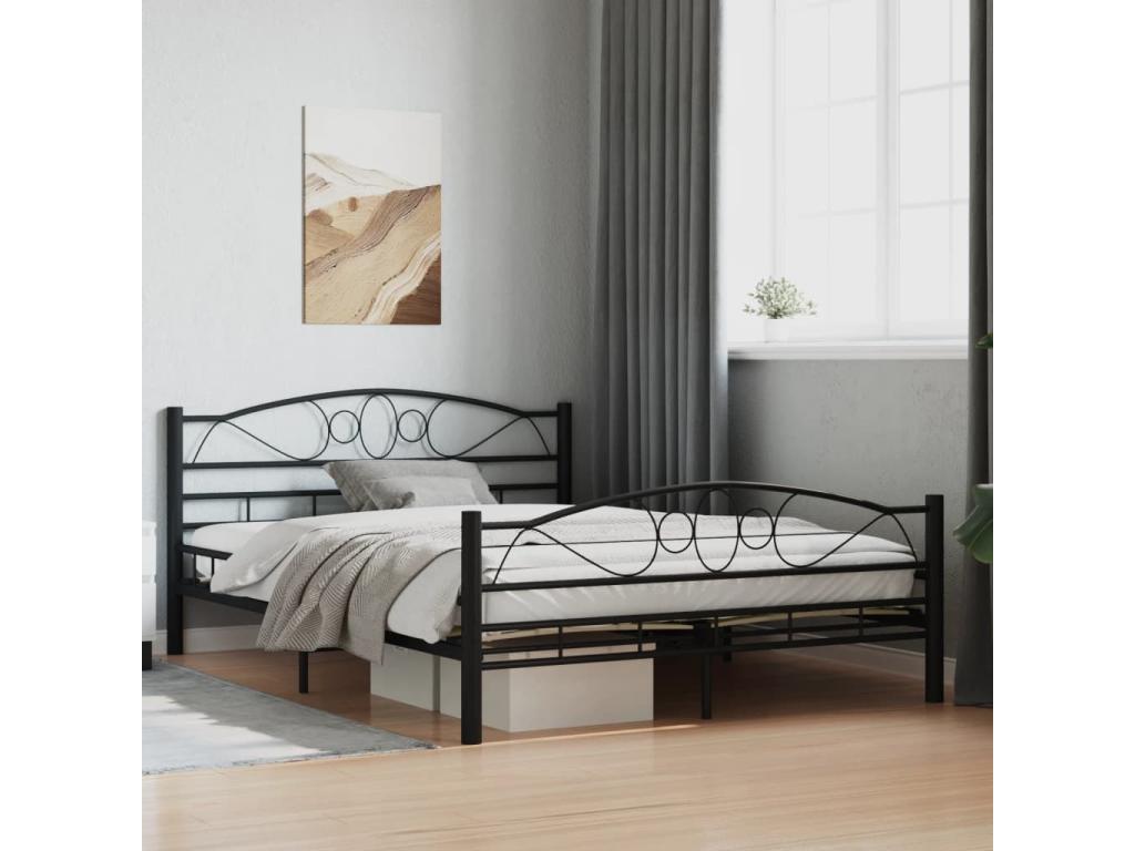 Black Bed Frame, 140 x 200 cm