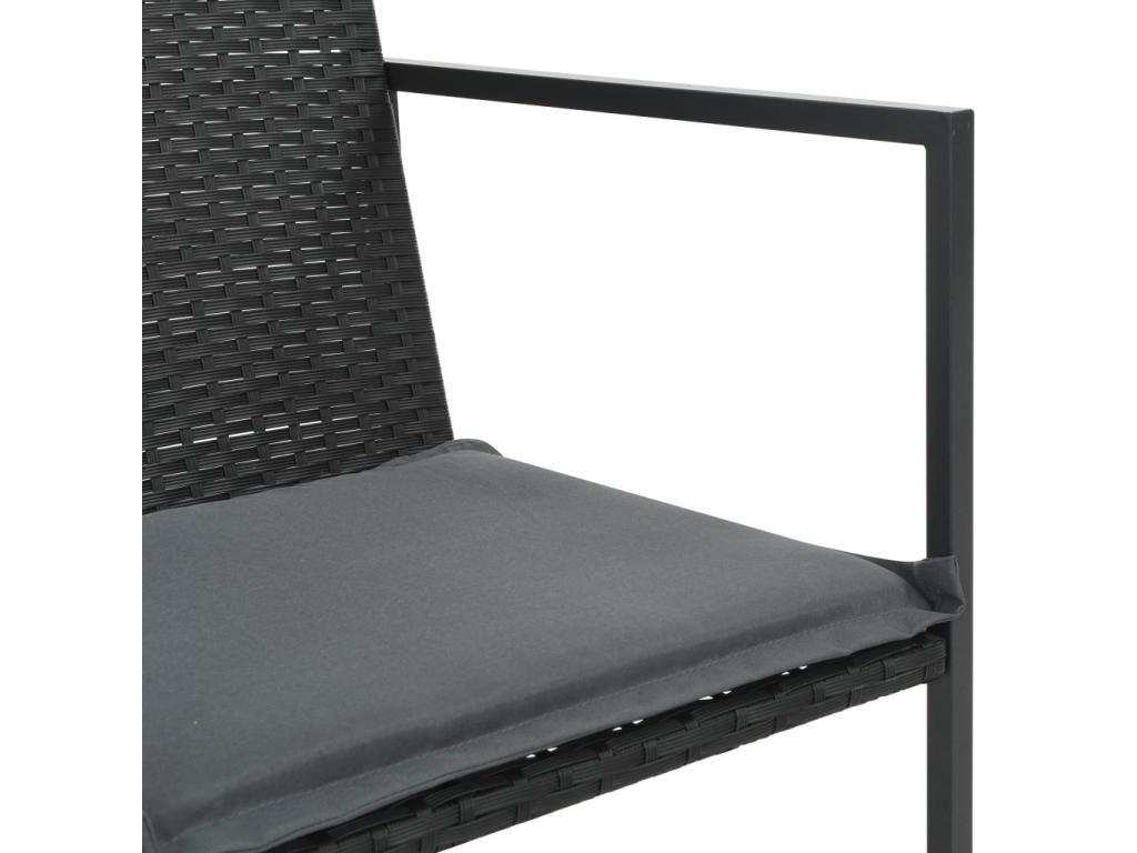 Black Woven Resin Wicker Home Furniture