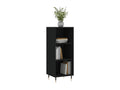 Black Engineered Wood Sideboard, 34.5 x 32.5 x 90 cm