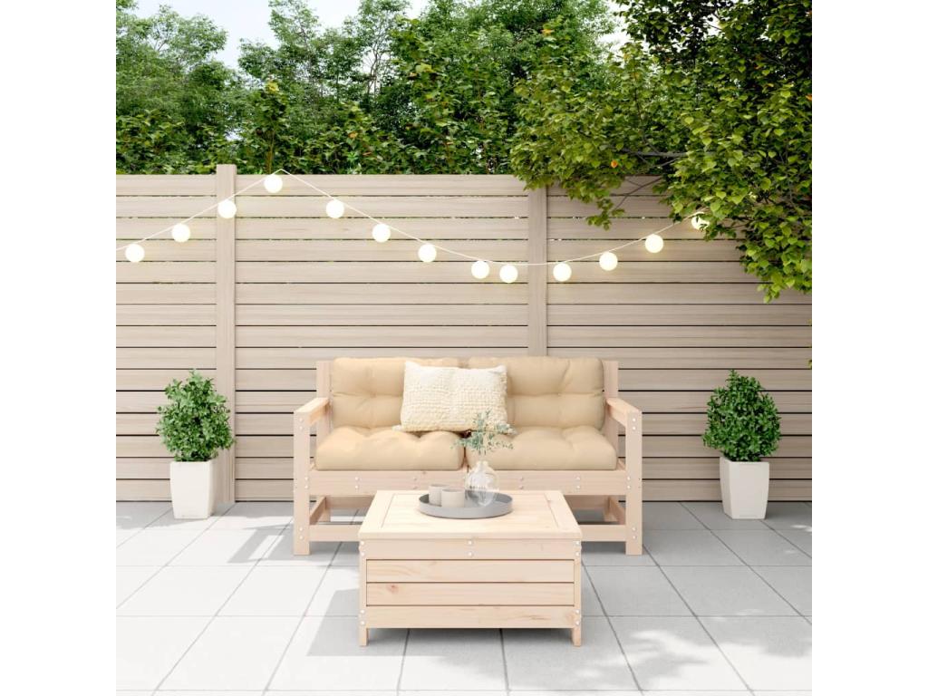 Brown Pine Wood Outdoor Furniture Set - dlz1766575996709