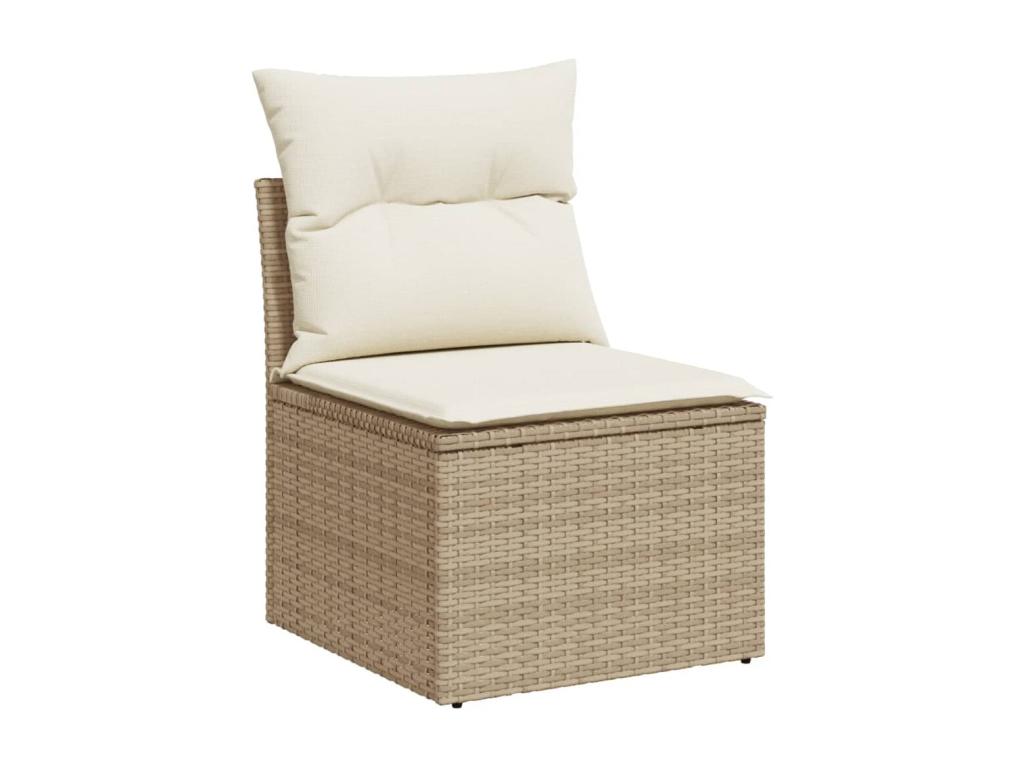 Beige Woven Resin Wicker Outdoor Furniture Set - dlz1766576331672