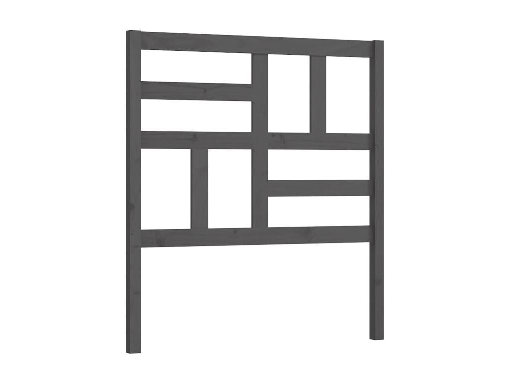 Gray Solid Wood Bed, 106 x 4 x 104 cm