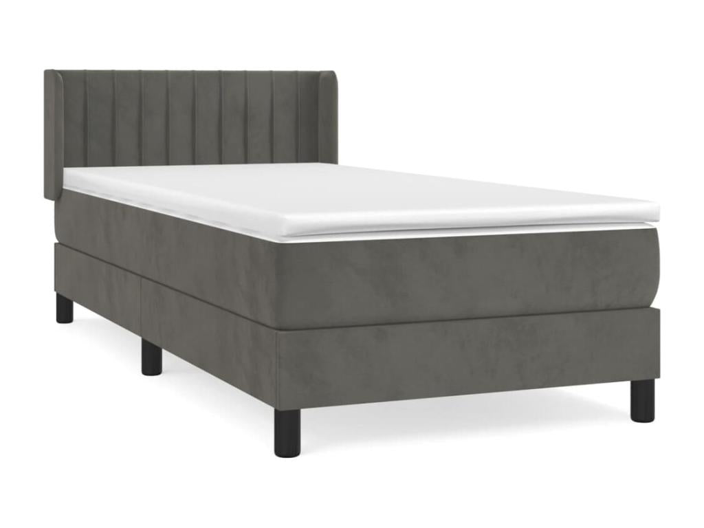 Gray Velvet Mattress, 90 x 190 cm - dlz1766576482097