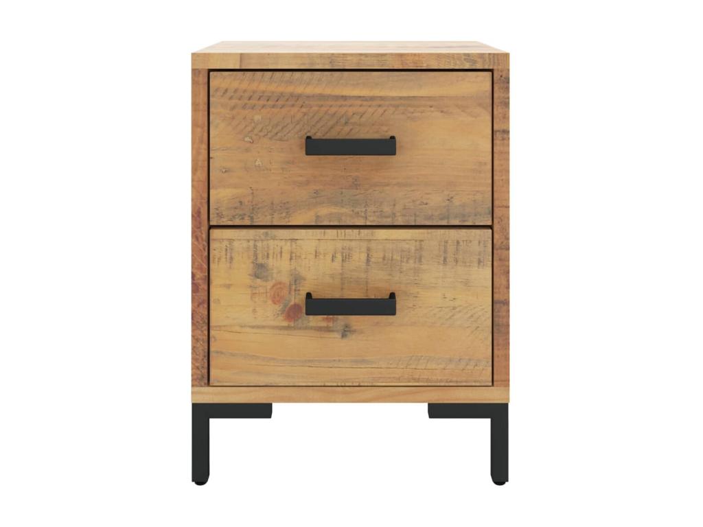 Brown Pine Wood Table, 36 x 30 x 45 cm