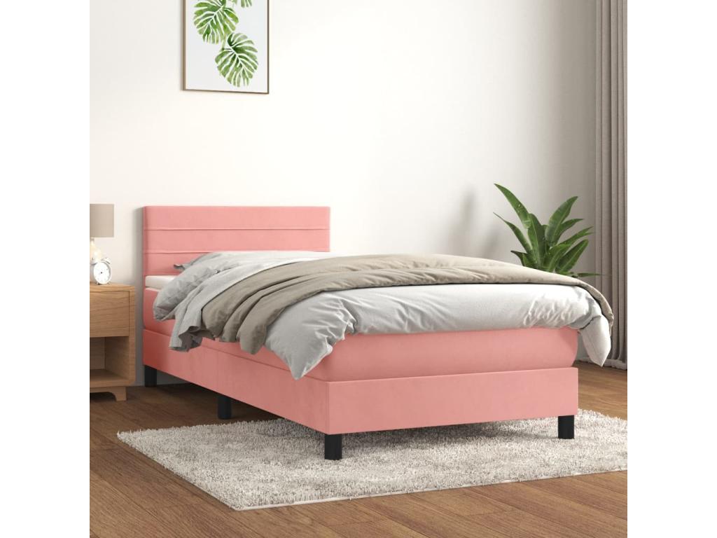 White Velvet Mattress, 90 x 200 cm