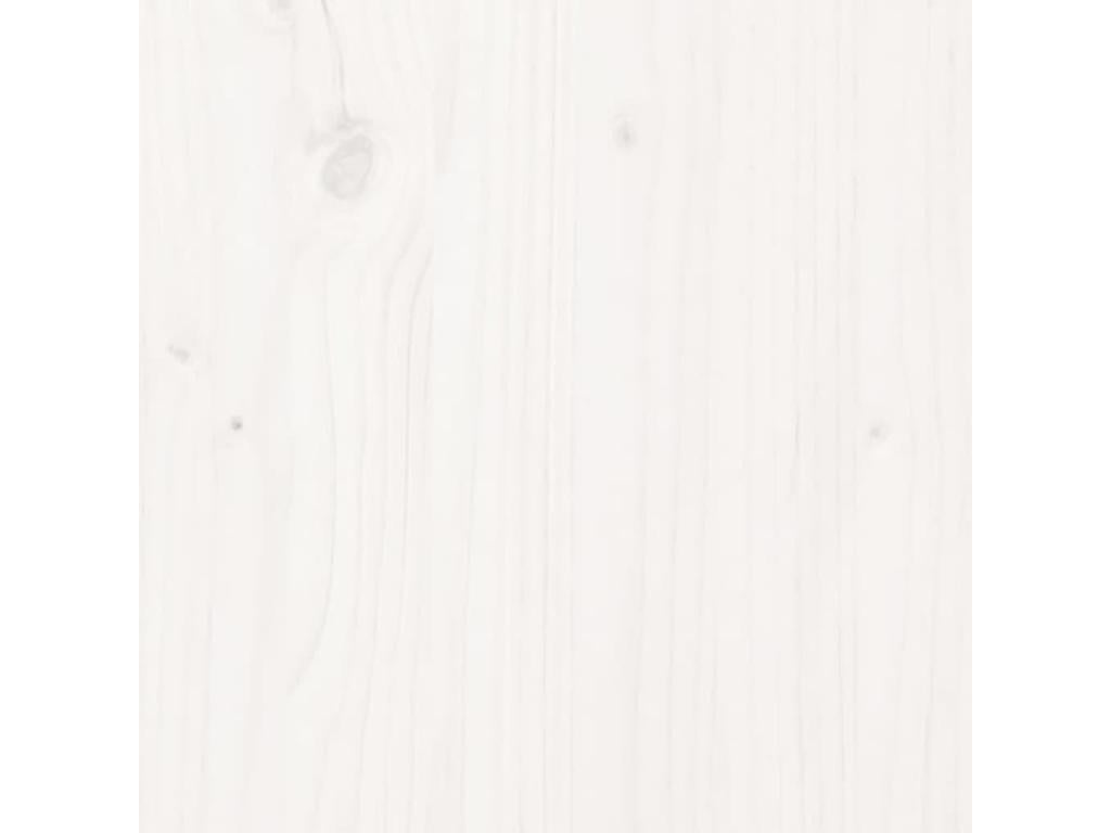 White Solid Wood Sideboard, 40 x 35 x 80 cm