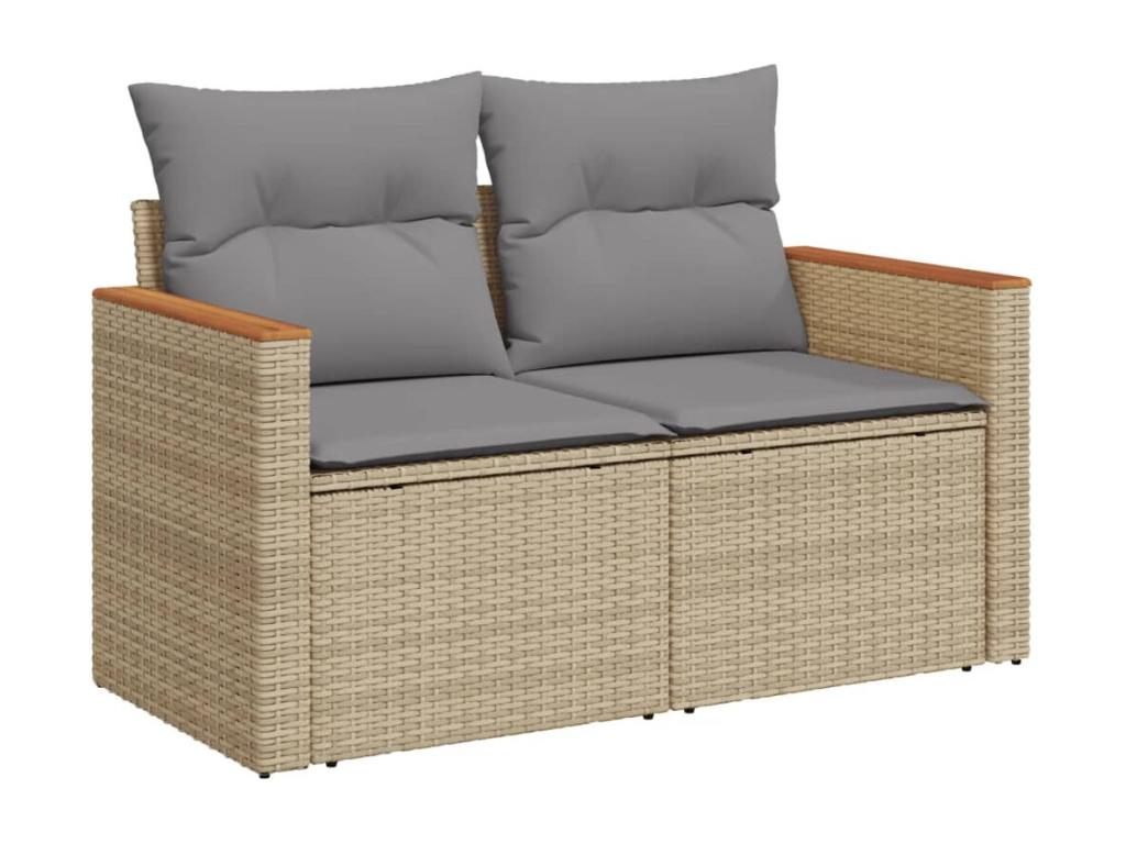 Beige Woven Resin Wicker Outdoor Furniture Set - dlz1766576115401