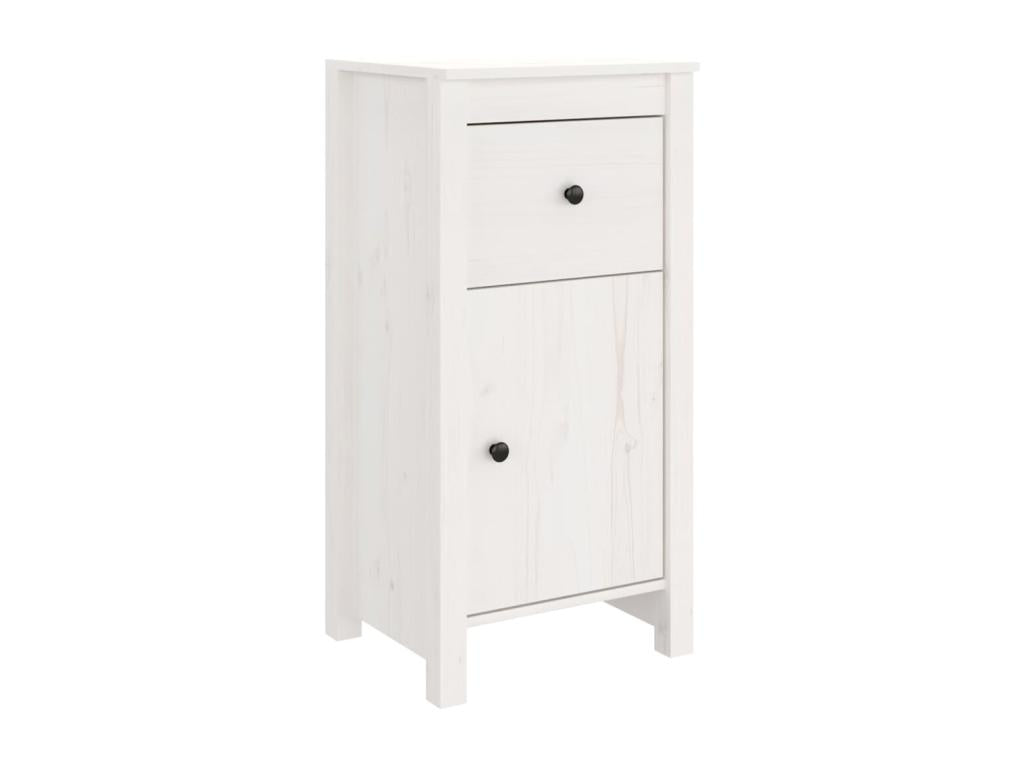 White Solid Wood Sideboard, 40 x 35 x 80 cm