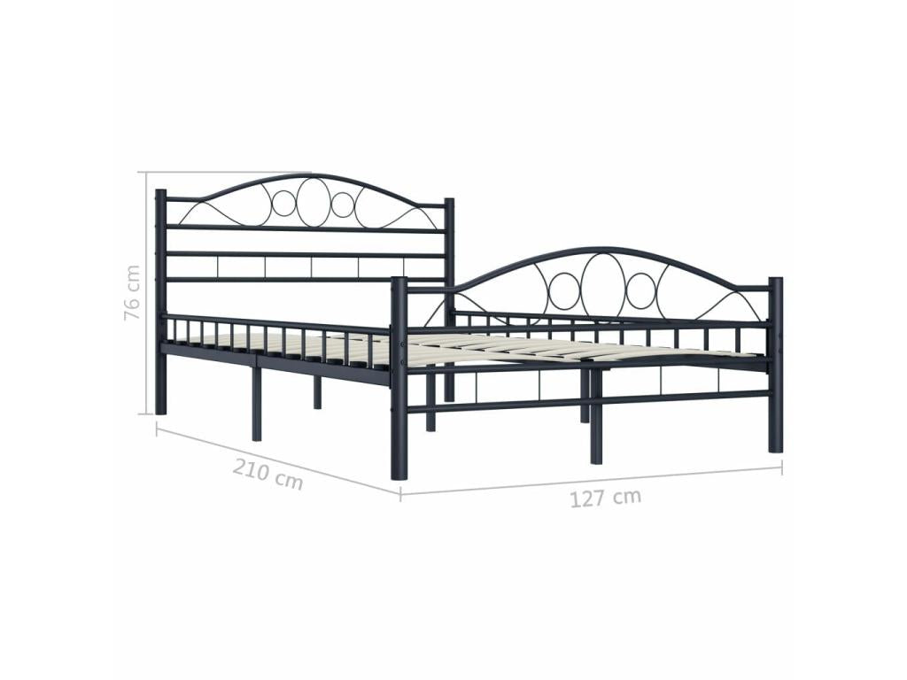 Black Bed, 120 x 200 cm