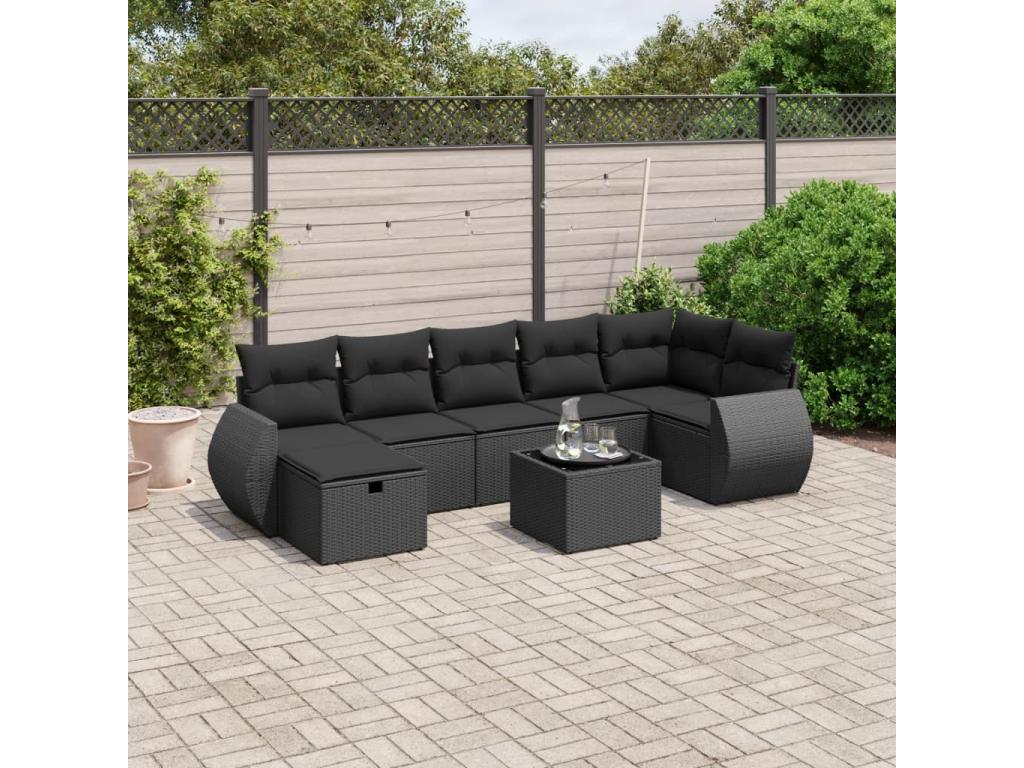 Black Woven Resin Wicker Outdoor Furniture Set - dlz1766576348081