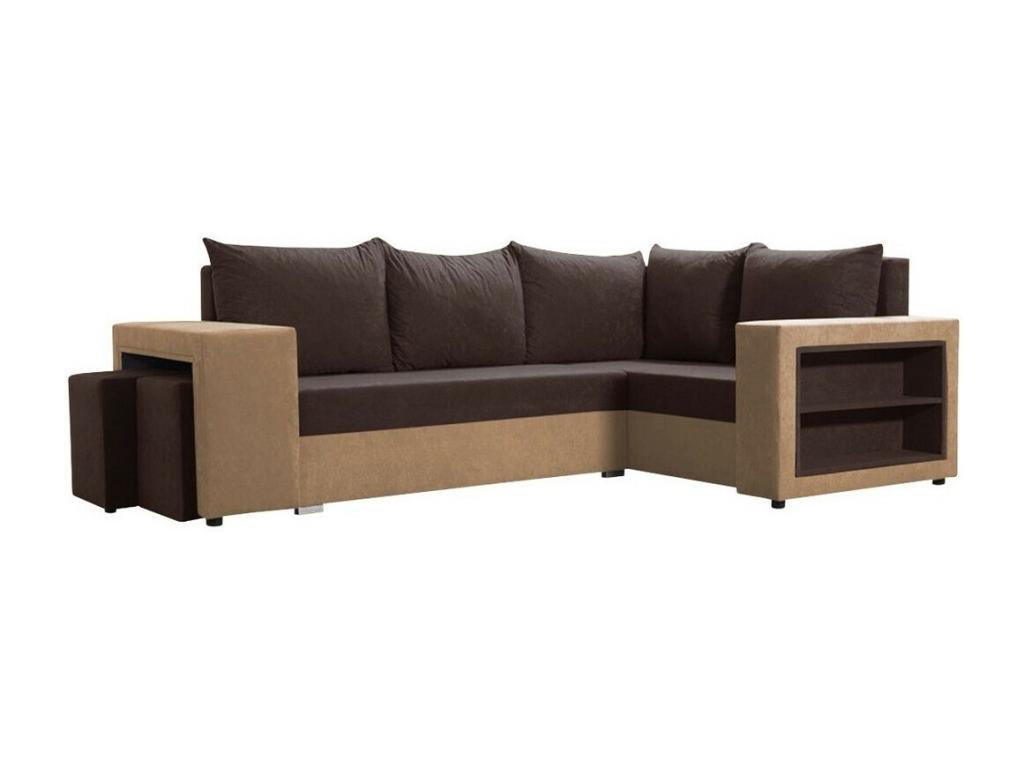 Brown Sofa, 250 x 162 x 85 cm
