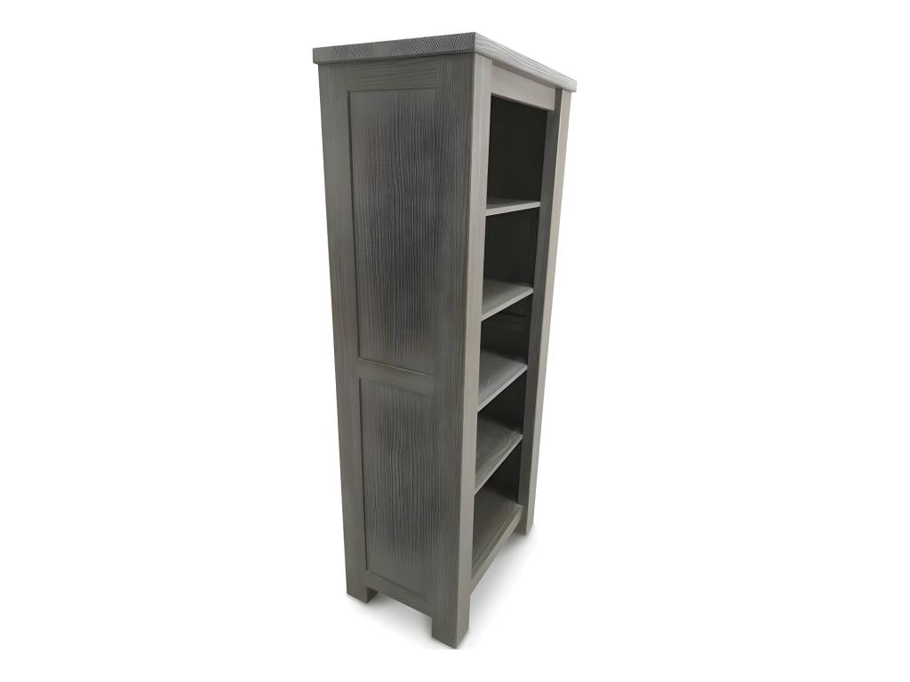 Gray Solid Wood Bookcase